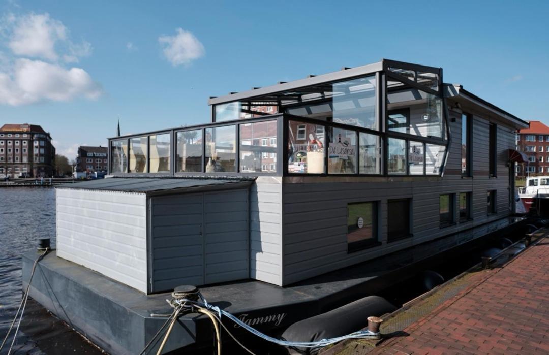 Hausboot Die Leseinsel Emden Exterior photo